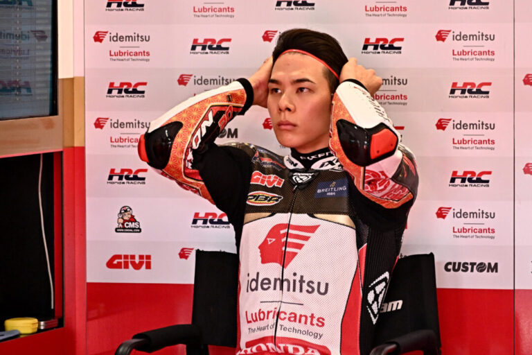 Takaaki Nakagami is struggling in MotoGP as Honda can't find a way to make the RC213V competitive // Photo by Lukasz Swiderek