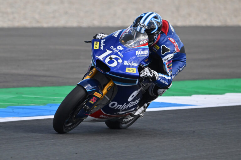 Joe Roberts before his high-speed crash at Assen fracturing a collarbone // Photo by Lukasz Swiderek