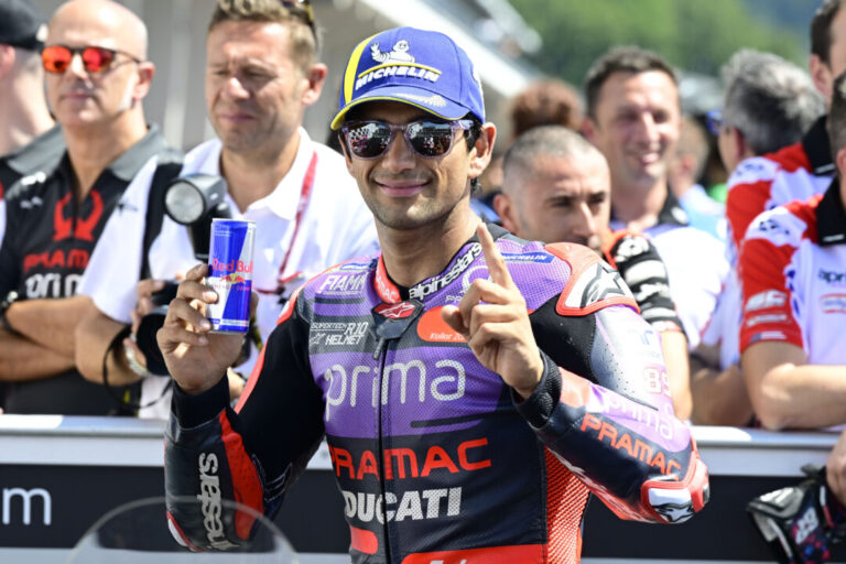 Jorge Martin after winning the Sprint in Germany // Gold & Goose from the Red Bull Content Pool