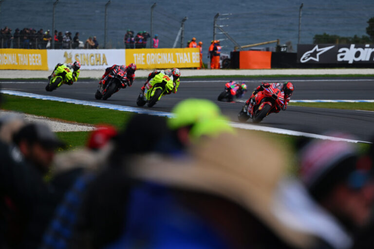 Marco Bezzecchi was not happy with Maverick Vinales' immediate reactionafter the two's major crash at Phillip Island // Photo by Lukasz Swiderek