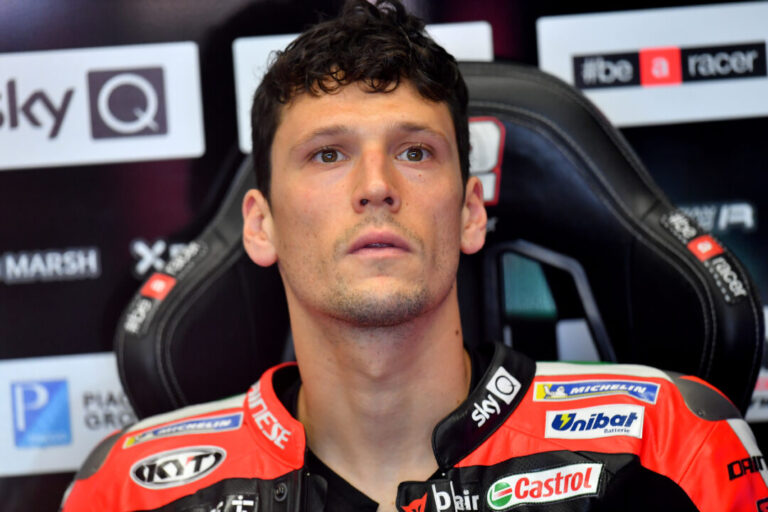 Lorenzo Savadori will stay Aprilia's MotoGP test rider until the end of 2026 // Photo by Lukasz Swiderek