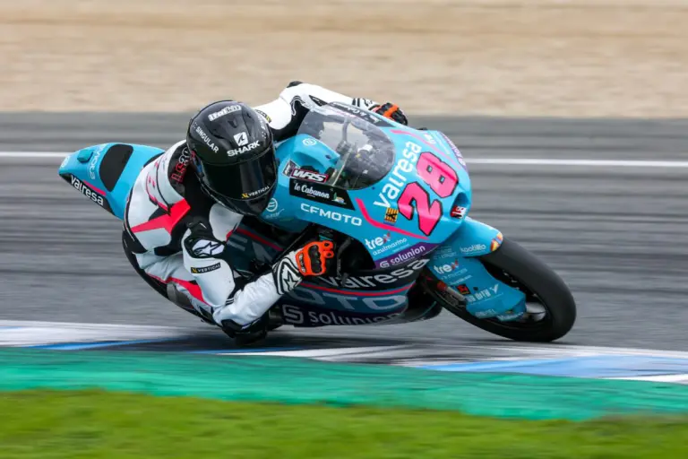 Maximo Quiles aboard his new Moto3 machinery ata private test at Jerez // Photo by Aspar Team