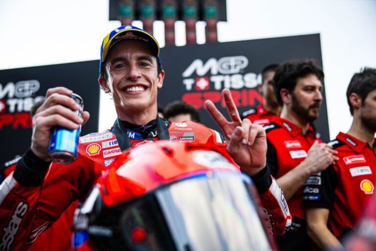 Marc Marquez is happy about a "perfect Saturday" at the Thai Grand Prix