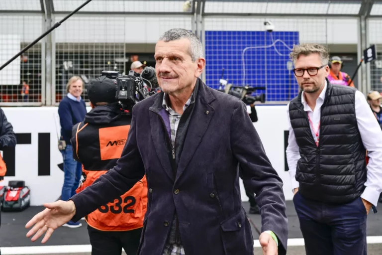 Günther Steiner enters the MotoGP paddock following the official Tech3 acquisition announcement