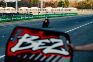 Marco Bezzecchi leads the first MotoGP session of 2026 for Aprilia.